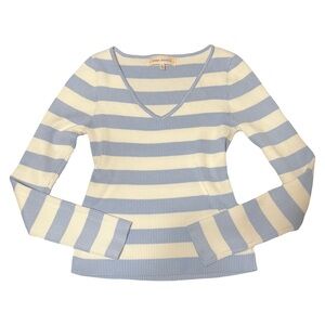 Striped V-Neck Sweater